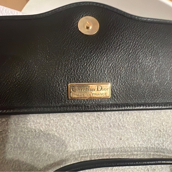 Authentic Christian Dior Black Leather Shoulder Bag - Picture 8 of 9